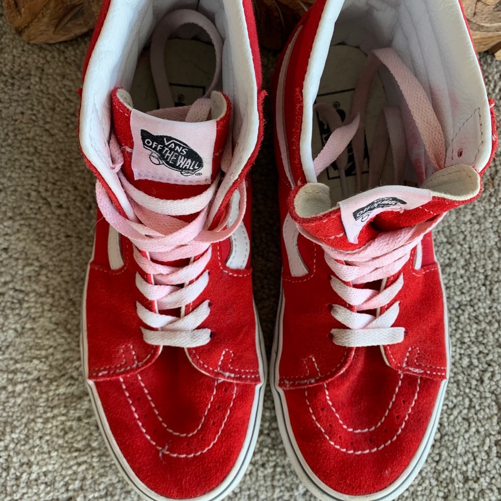 Red SK8-HI vans